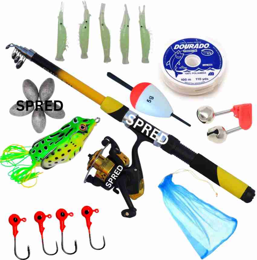 SPRED fiber Special Fishing rod and reel set combo Set-2 Yellow Fishing Rod  Price in India - Buy SPRED fiber Special Fishing rod and reel set combo Set- 2 Yellow Fishing Rod online