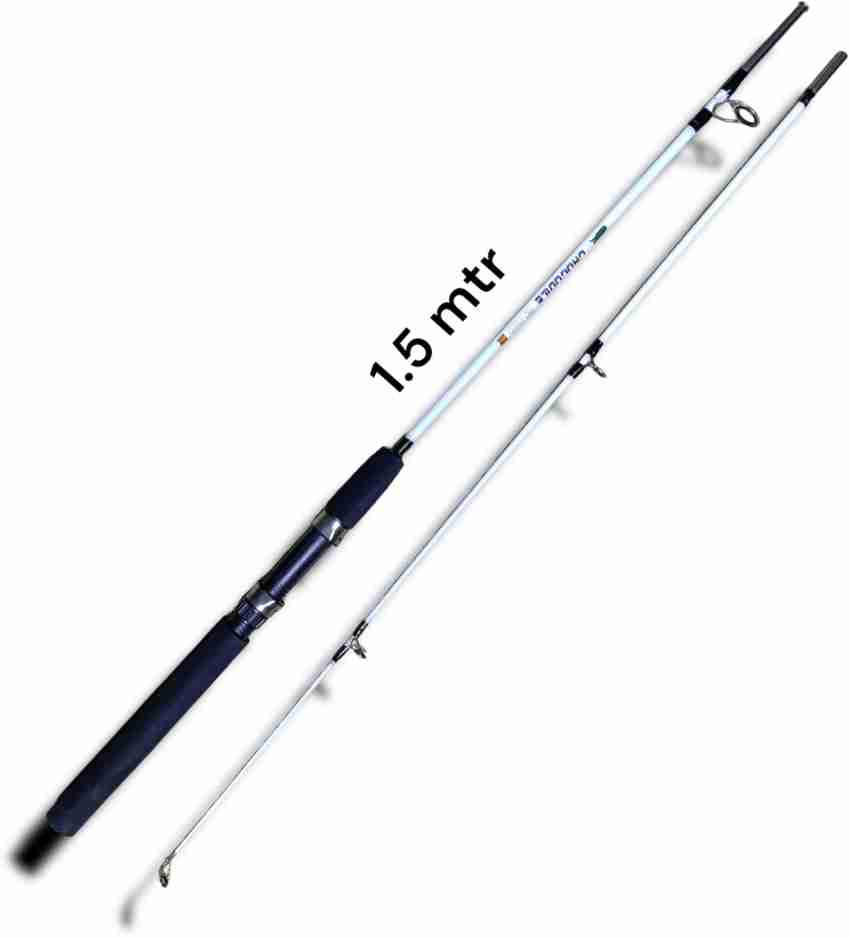 Sikme Super Solid High Quality Fishing Rod 1.5 MTR 2 Part White