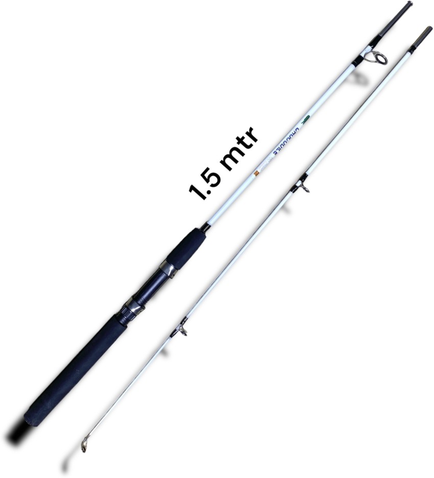 Sikme Super Solid High Quality Fishing Rod 1.5 MTR 2 Part White Fishing Rod  Price in India - Buy Sikme Super Solid High Quality Fishing Rod 1.5 MTR 2  Part White Fishing