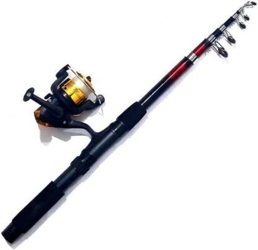 Fishing stick stylish and fasanable pole 210 cm and reel combo we-1 Blue,  Black Fishing Rod