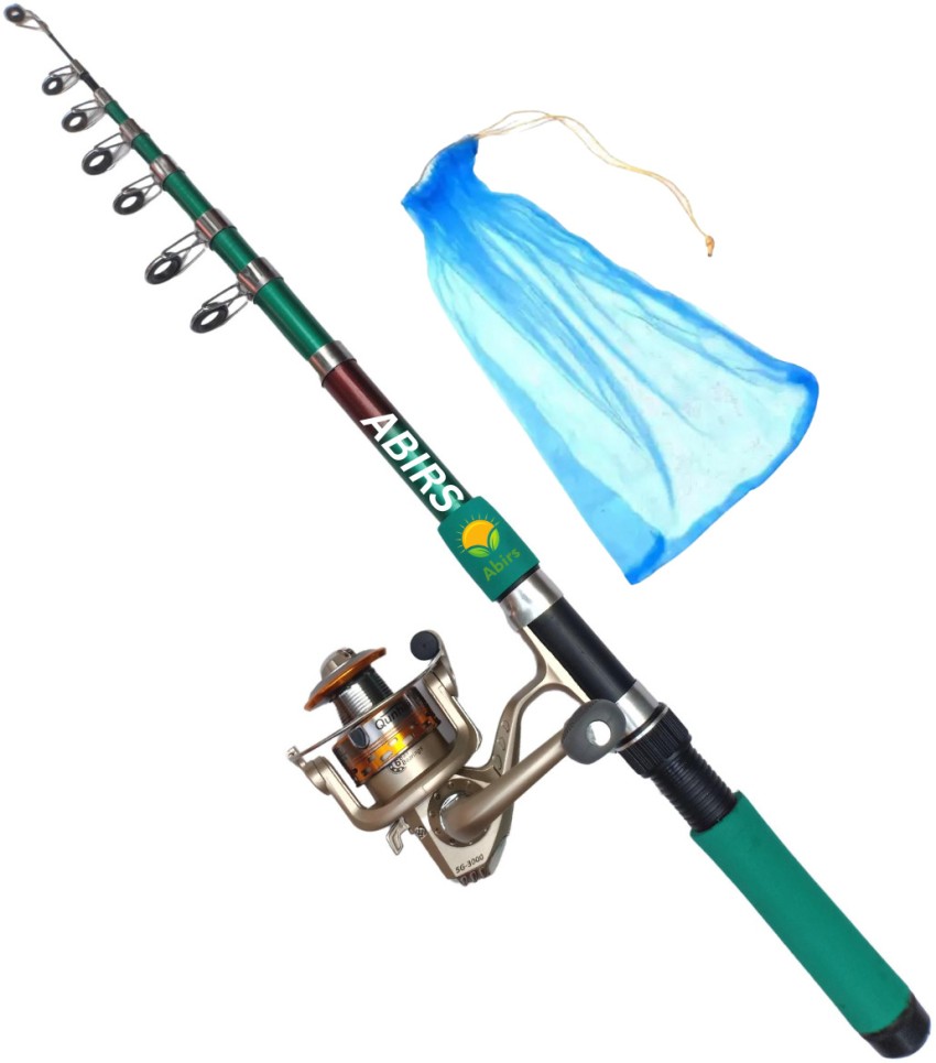 Abirs 8 Ft fishing rod and reel complete full set combo 240 Green Fishing  Rod Price in India - Buy Abirs 8 Ft fishing rod and reel complete full set  combo 240