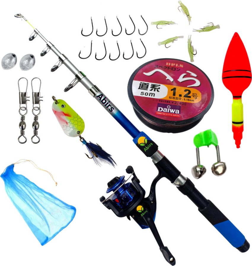 Fishing rod 7 ft fishing rod and reel combo set spinner Blue