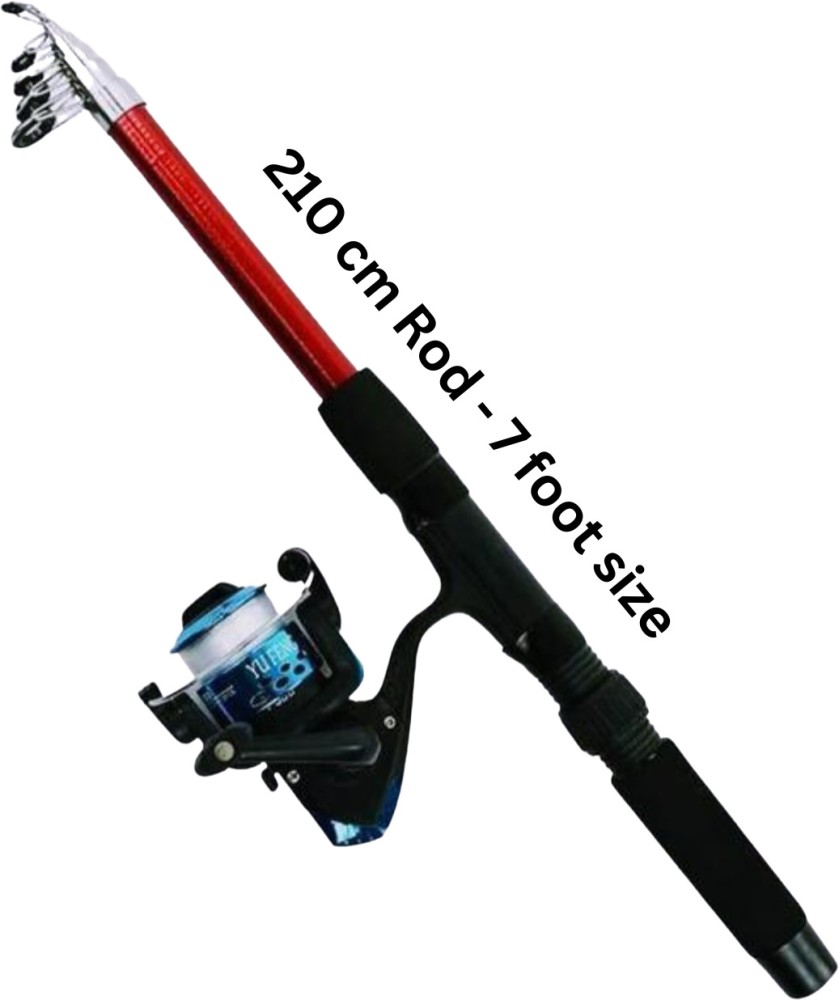 Abirs 7 fit fishing set combo bnm Blue, Red, Brown Fishing Rod Price in  India - Buy Abirs 7 fit fishing set combo bnm Blue, Red, Brown Fishing Rod  online at