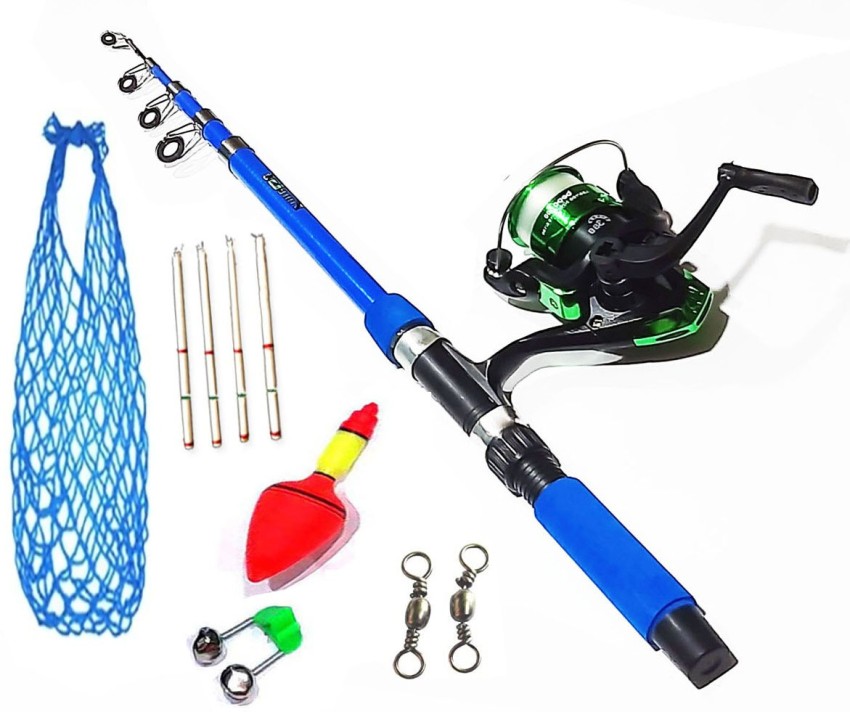 Wish Hunt Combo Set Spinning Rod Reel Combo Set With Fish Carry Net Blue  Fishing Rod Price in India - Buy Wish Hunt Combo Set Spinning Rod Reel  Combo Set With Fish