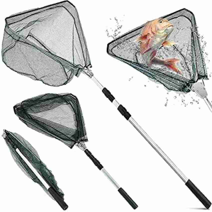 Abirs Fishing landing net , folding landing net Landing Silver Fishing Rod