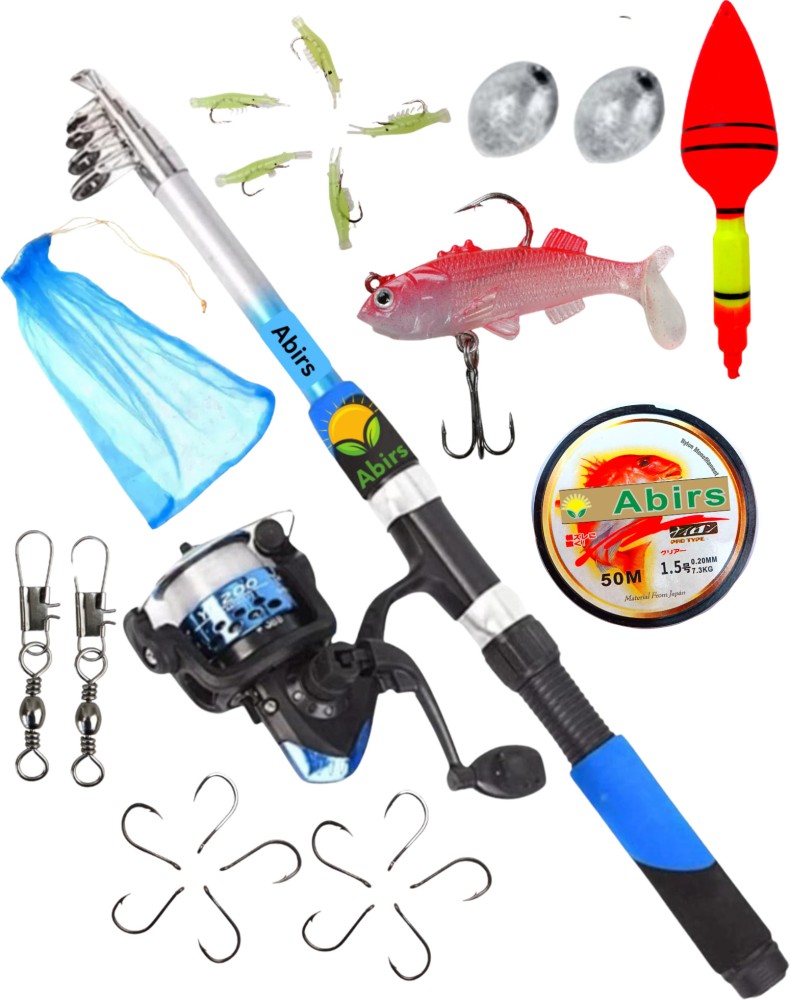 Abirs fishing rod and reel set with Fishing lure 210 Multicolor Fishing Rod