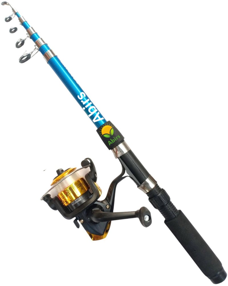 Abirs fishing rod and reel uuyt Blue Fishing Rod Price in India