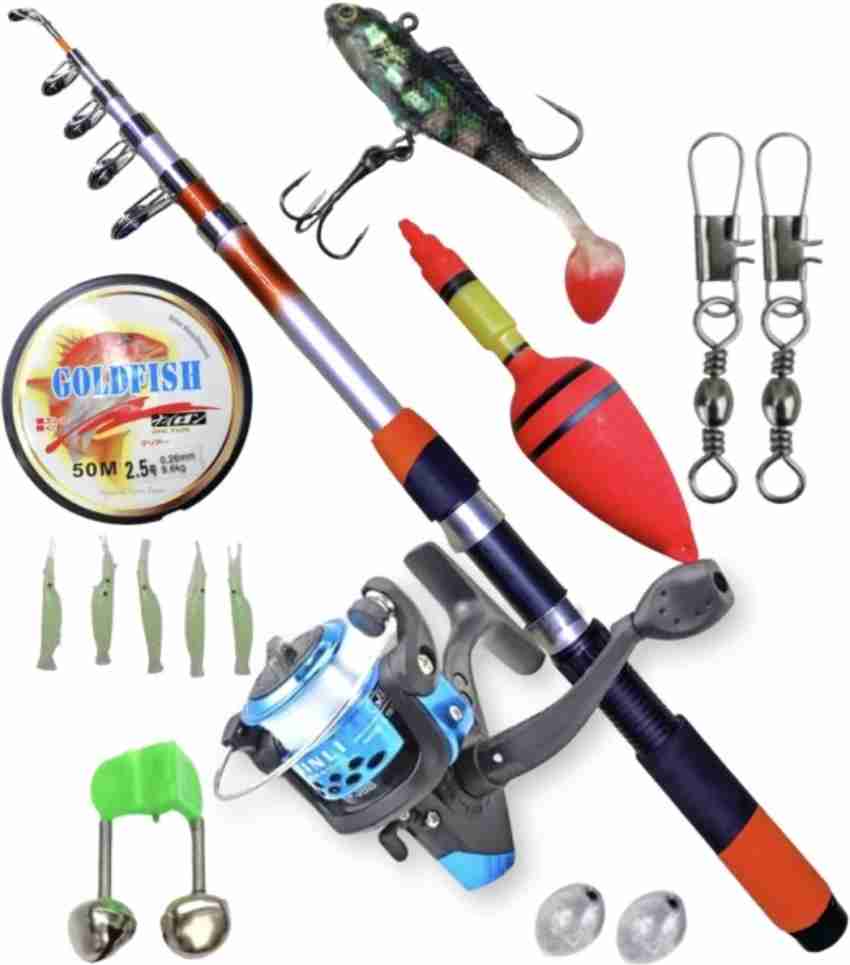 Abirs fishing rod 210 cm with fishing reel full set with fishing