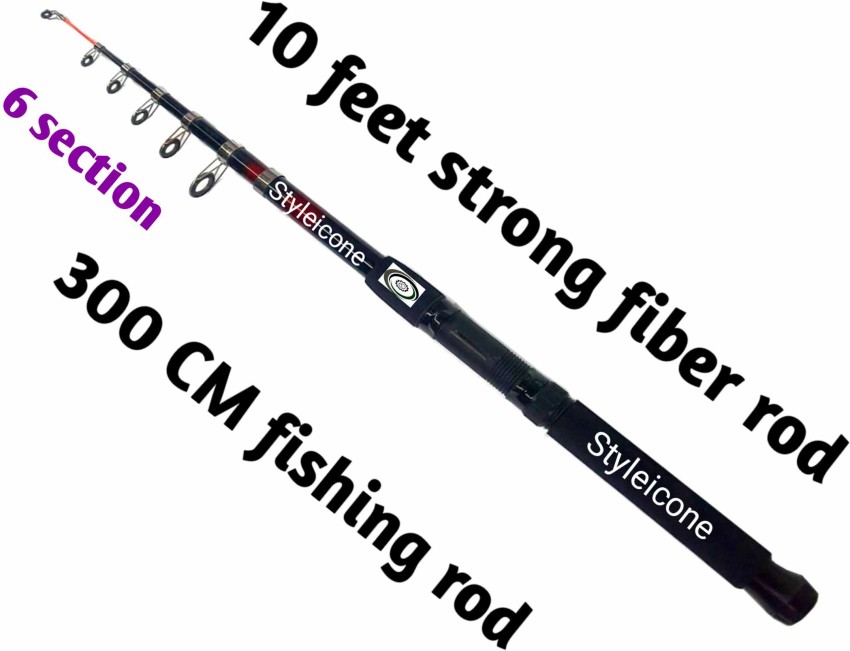 Styleicone 10 feet fishing rod storng fiber 300 cm -1 Red Fishing Rod Price  in India - Buy Styleicone 10 feet fishing rod storng fiber 300 cm -1 Red Fishing  Rod online at