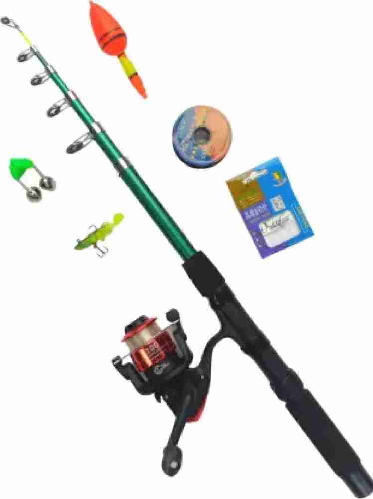 FunWorlds Fishing 2.4M Rod Fishing Rod 2.4M With bega Reel Combo