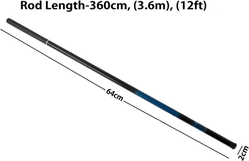 Abirs 12 ft fly 360 long Blue Fishing Rod Price in India - Buy