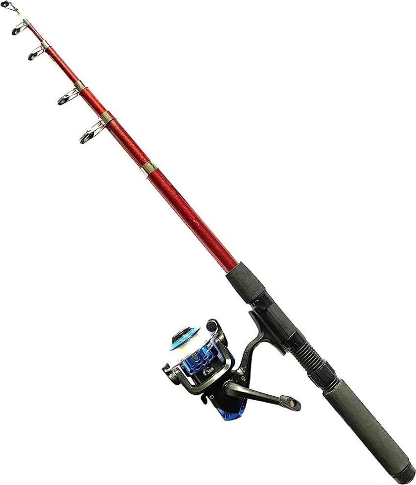 Wish Hunt Fishing Rod And Reel 6 feet Multicolor Fishing Rod Price