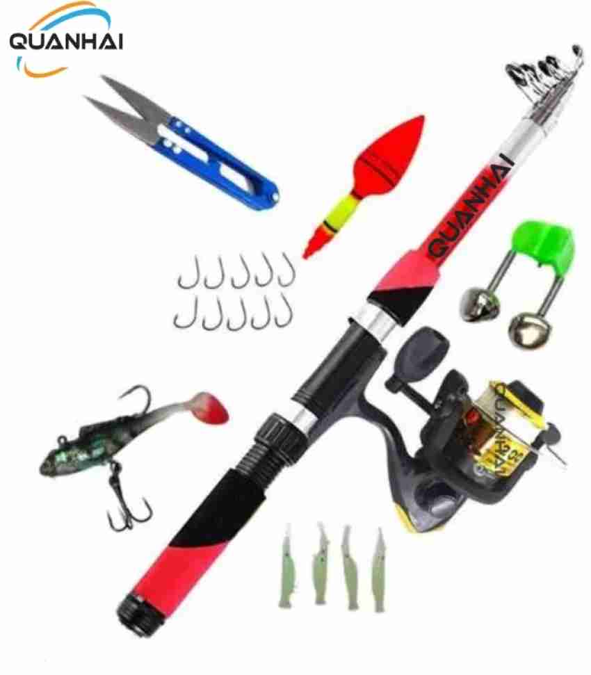 quanhai Fishing rod and reel set with bell hook fatna waight line Q-277set  Multicolor Fishing Rod Price in India - Buy quanhai Fishing rod and reel  set with bell hook fatna waight