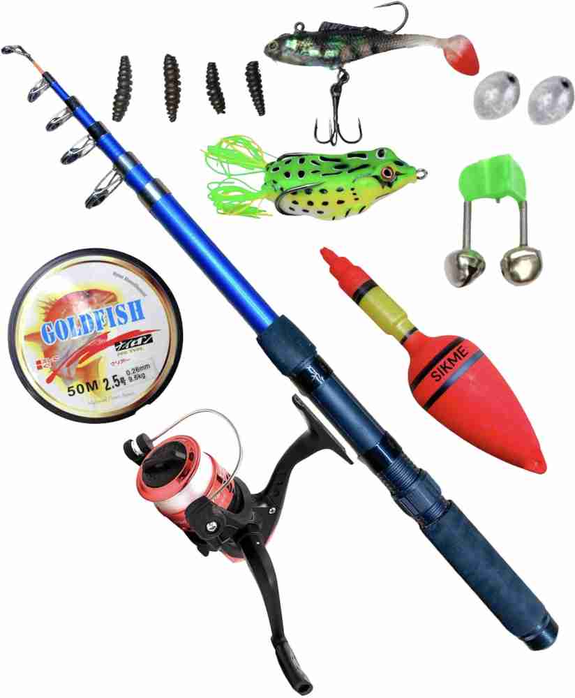 Sikme 210 Fishing Rod With Reel Including Fishing Combo Set 7Ft 1 Blue  Fishing Rod Price in India - Buy Sikme 210 Fishing Rod With Reel Including  Fishing Combo Set 7Ft 1
