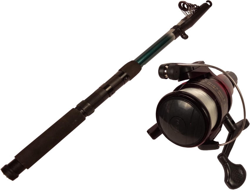 SPYROKING Ultralight Spinning Ring Sea & River Mini Telescopic Fishing Rod  JFRRED210-SKA216 Black Fishing Rod