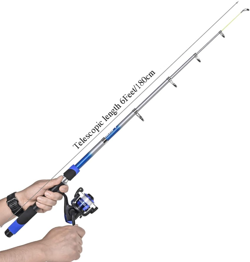 Yolo Tackles Fishing stick and fasanable pole 180 cm and reel combo we-2  Multicolor Fishing Rod Price in India - Buy Yolo Tackles Fishing stick and  fasanable pole 180 cm and reel