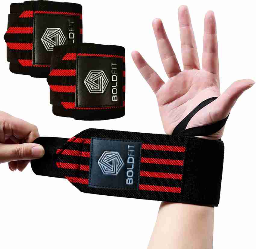 SLOVIC Premium Wrist Band for Men Gym, Breathable Gym Wrist Support for Men  | Perfect Wrist Band for Pain Relief | Performance Enhancement Straps for