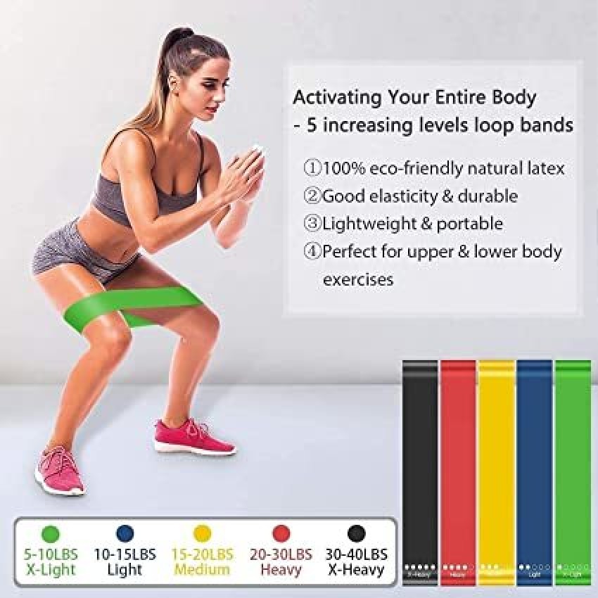 5 Levels Fitness Yoga Resistance Loop Bands