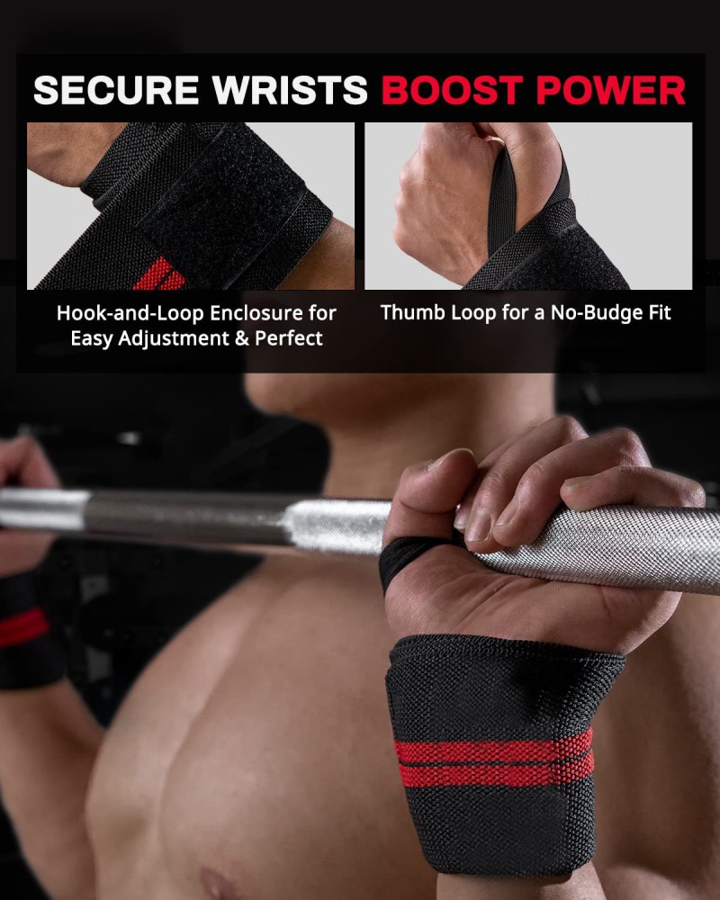 COOL INDIANS Wrist Support Gym Band Strap for Weightlifting Pain