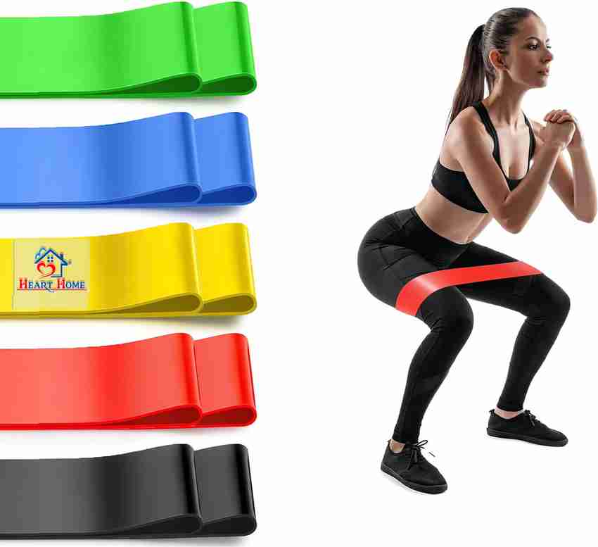 Heart Home Round Elastic Exercise Belt for Gym Workout Belt for Legs Hands Set of 10 Multi Fitness Band Buy Heart Home Round Elastic Exercise Belt for Gym Workout Belt for Legs Hands Set of 10 Multi F...