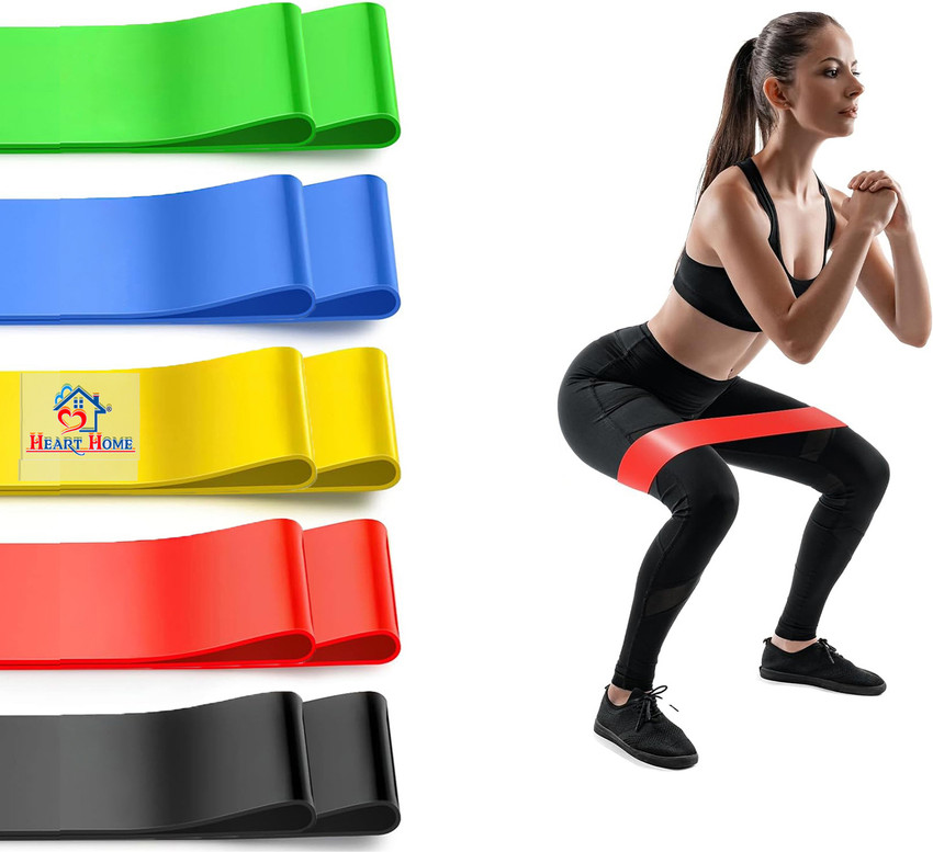 Heart Home Round Elastic Exercise Belt for Gym Workout Belt for Legs Hands Set of 10 Multi Fitness Band Buy Heart Home Round Elastic Exercise Belt for Gym Workout Belt for Legs Hands Set of 10 Multi F...