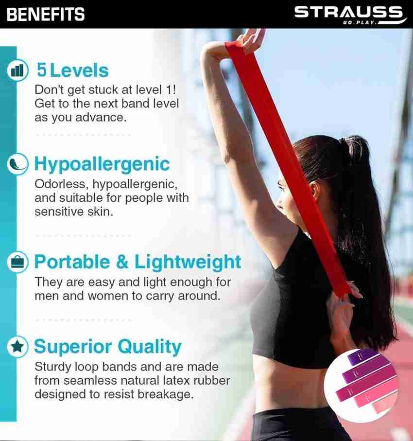 Strauss Silicone Resistance Loop Band Exercise Band Stretch Band Workout Band Pack of 2 Resistance Band Buy Strauss Silicone Resistance Loop Band Exercise Band Stretch Band Workout Band Pack of 2 Resi...