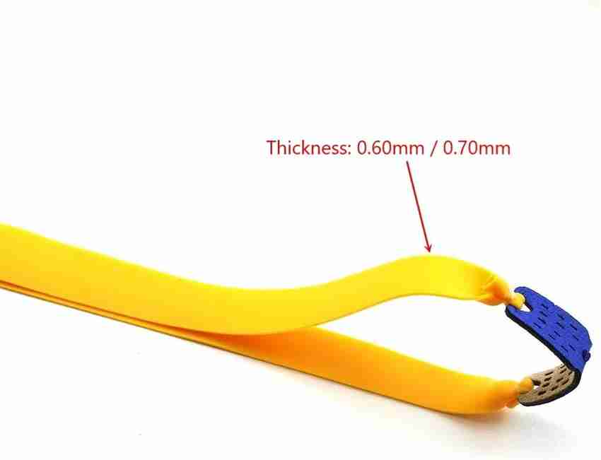 Marksman 12Pcs 0.70mm Yellow Replacement Flat Rubber Bands for