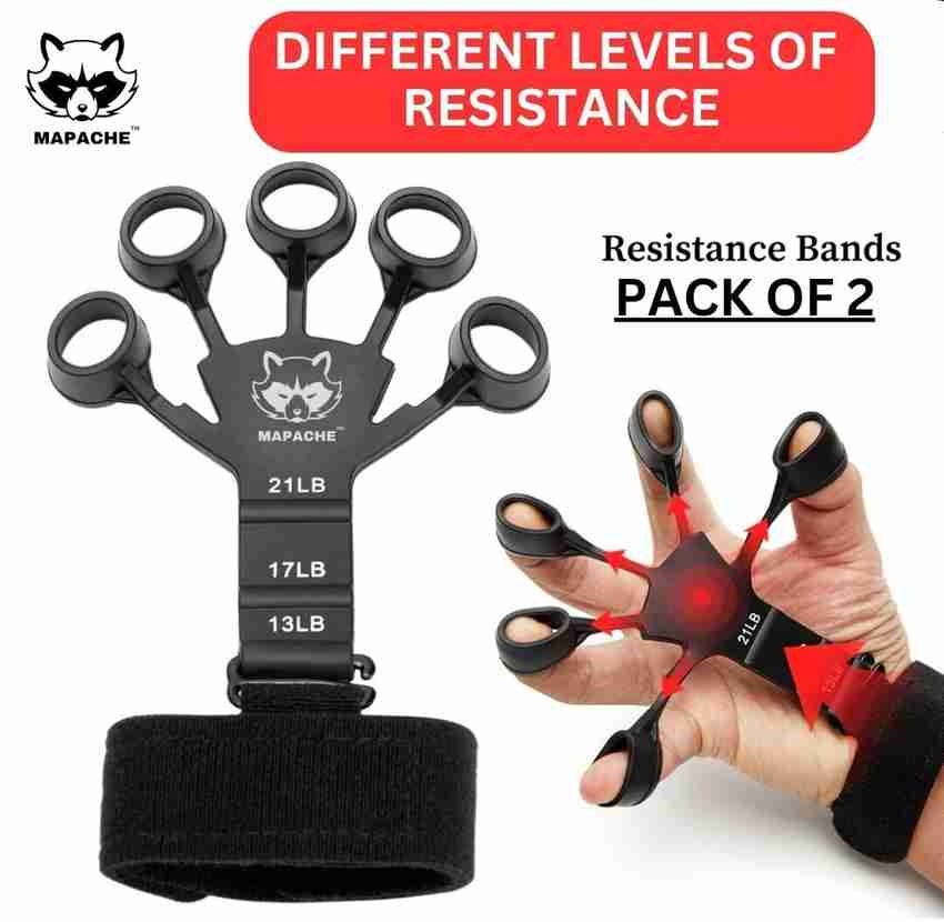 MAPACHE FINGER GRIP STRENGTHENER FOR HAND AND WRIST BLACK 21LBS
