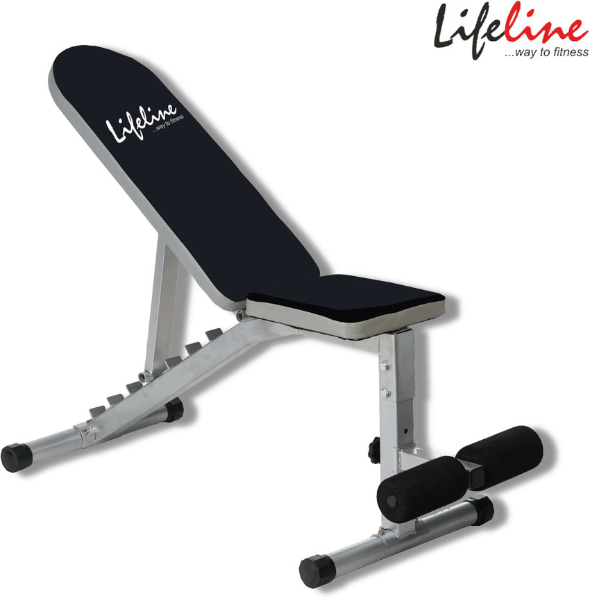 Lifeline LB 311 Adjustable Bench with 8 Levels Flat Incline Decline Abdominal Fitness Bench