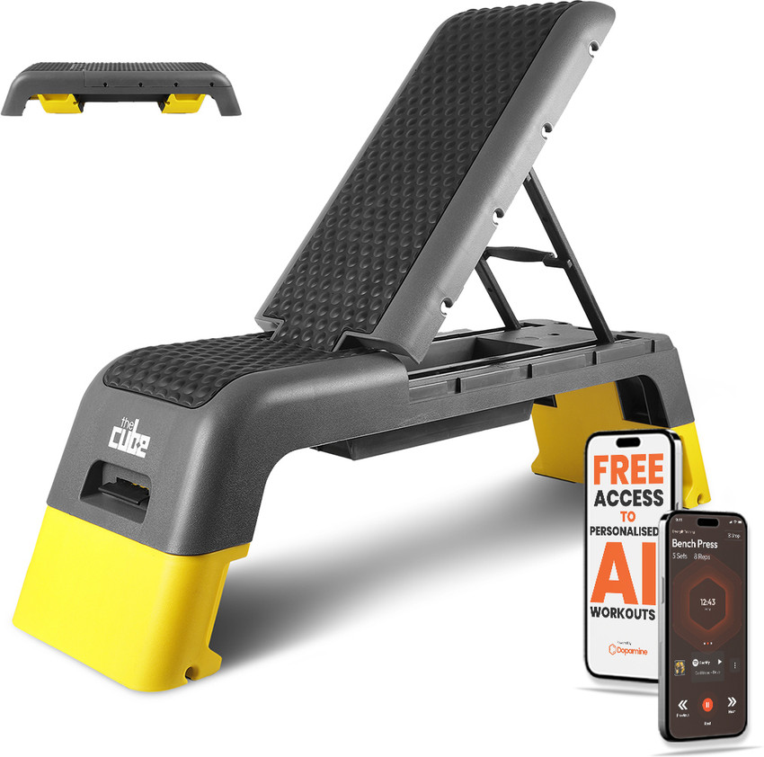 The Cube Adjustable Stepper Bench for Exercise at Home Gym Workout Aerobic Fitness Multipurpose Fitness Bench Price in India Buy The Cube Adjustable Stepper Bench for Exercise at Home Gym Workout Aero...