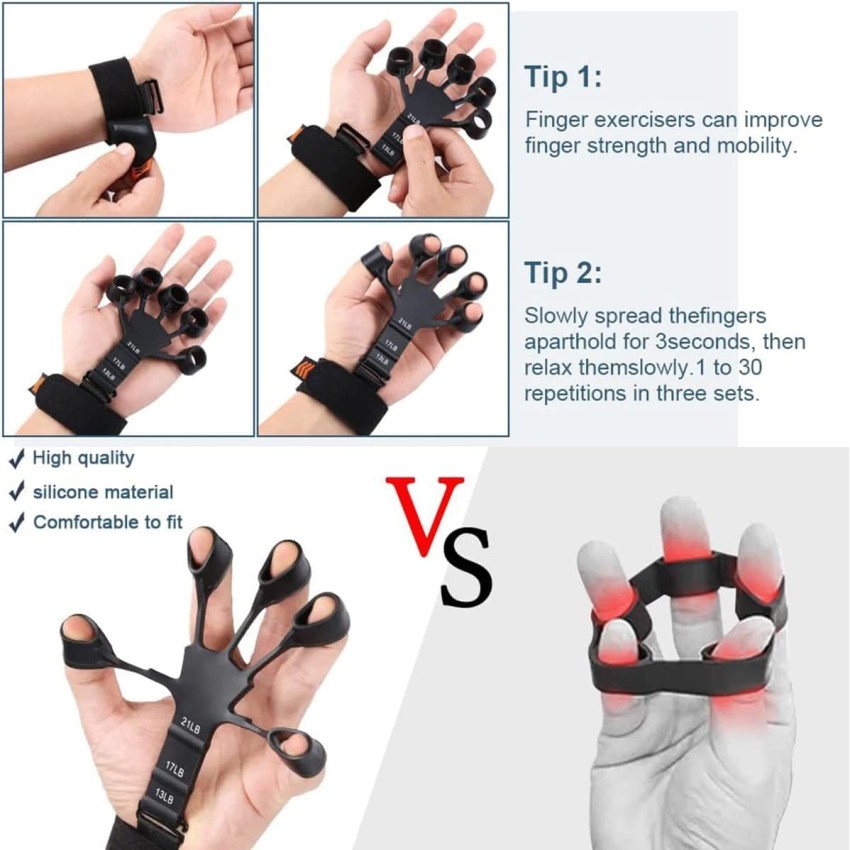 2x Gripster Grip Strengthener Finger Exerciser Hand Wrist Grip Trainer  Fitness