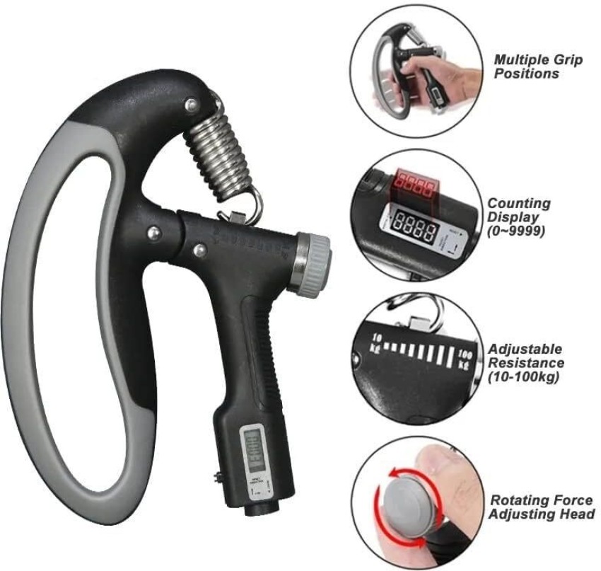 10-100Kg Adjustable Electronic Hand Grip Power Exercise Heavy