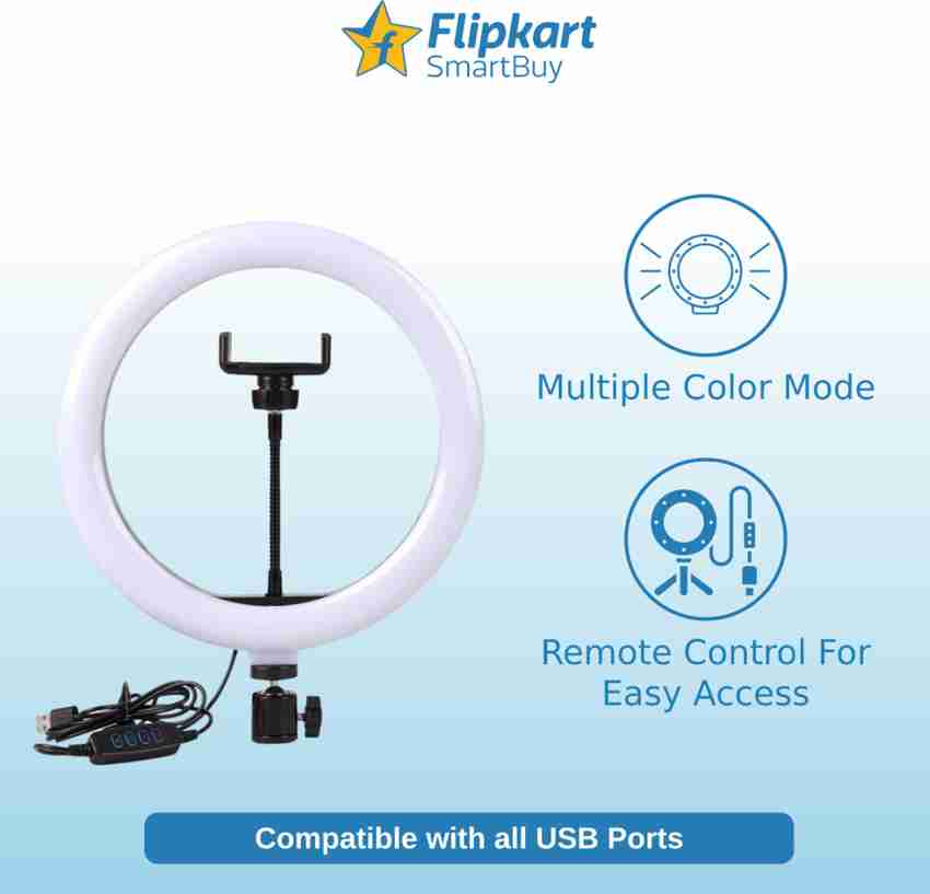 Flipkart SmartBuy Big LED Ring Flash Light for Mobile Camera tiktok YouTube Shooting Ring Light Ring Flash Flipkart SmartBuy Flipkart
