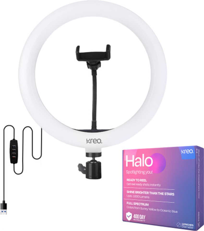 Kreo Halo 12 Inch Selfie Ring Light 12 Inch Reels Without Stand
