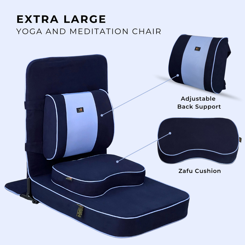 Friends of Meditation XL Navy Blue 0456 Brown Meditation Chair
