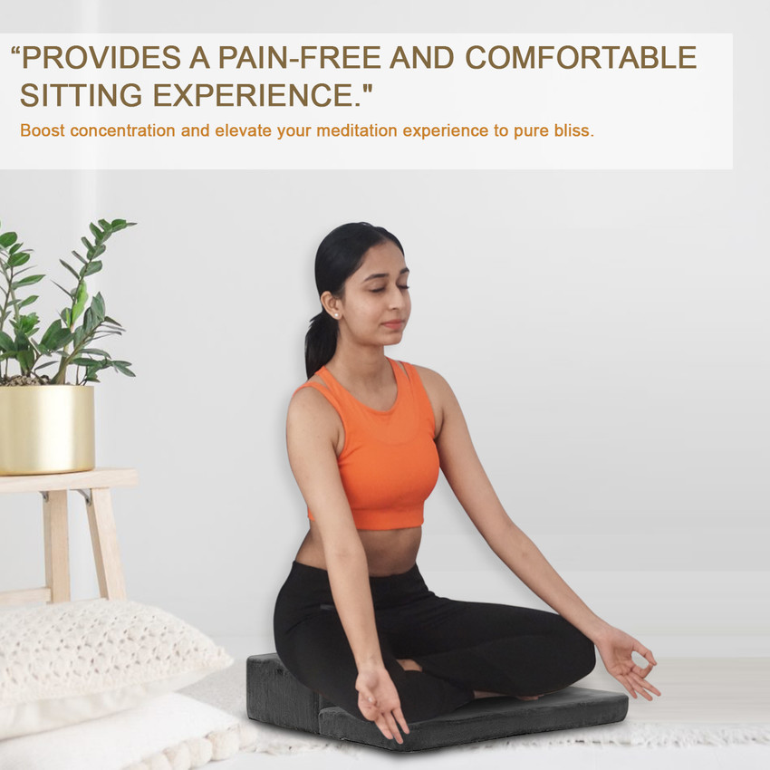 KAWACHI Meditation Seat Cushion Pillow Foldable Meditation Yoga Blocks Seat Dark Grey Meditation Chair Floor Chair Reading Chair Yoga Chair Price in India Buy KAWACHI Meditation Seat Cushion Pillow Fo...