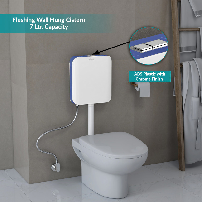 Plantex Polypropylene Toilet Flush Tank Flush Tank with Internal Accessories Pack of 1 Dual Flush Tank