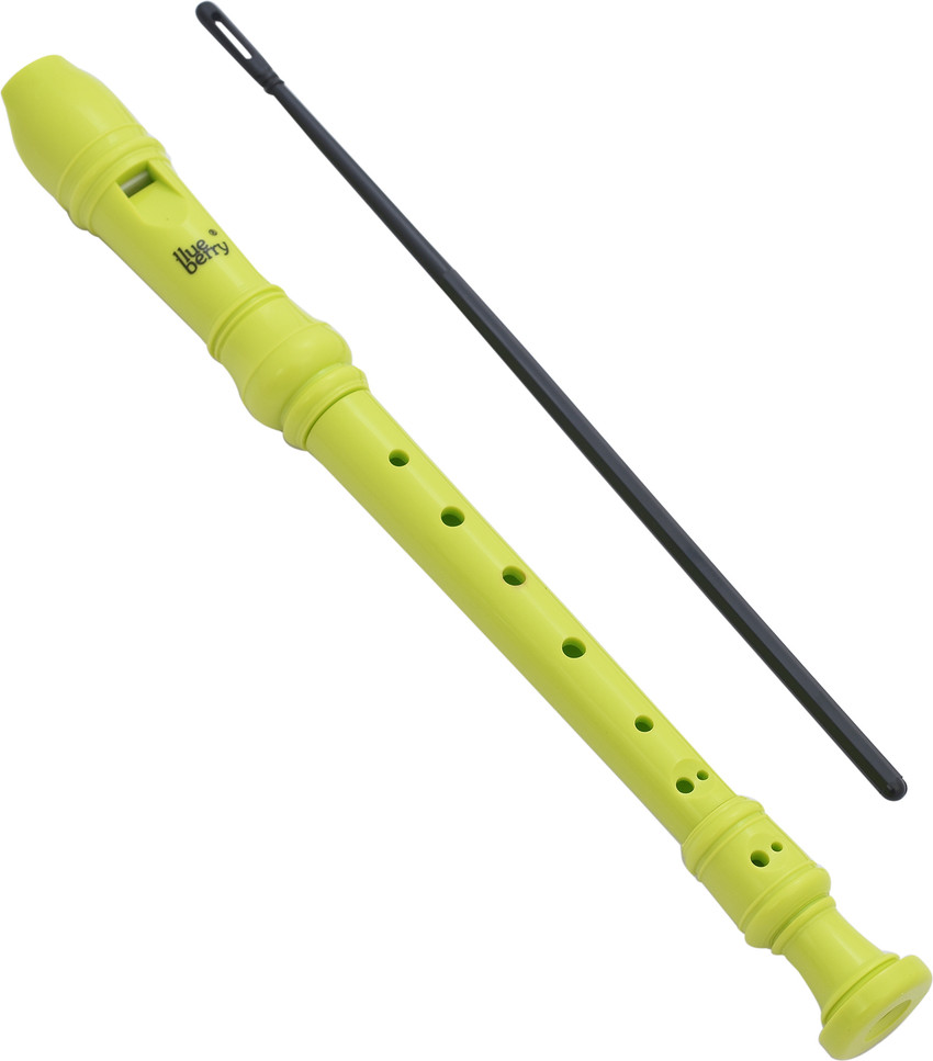 BLUEBERRY R 51 8 hole C key German Style Music Recorder Flute With Cleaning Rod Green Plastic Flute