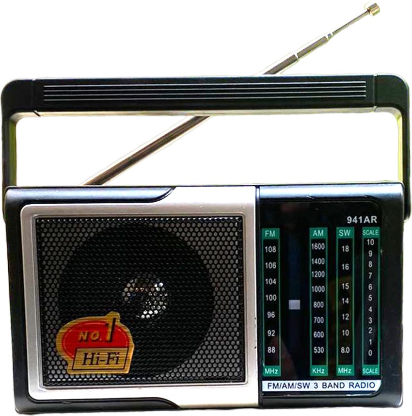 Vemax Melody 3-Band (FM/AM/MW) Portable Radio (Black) FM Radio