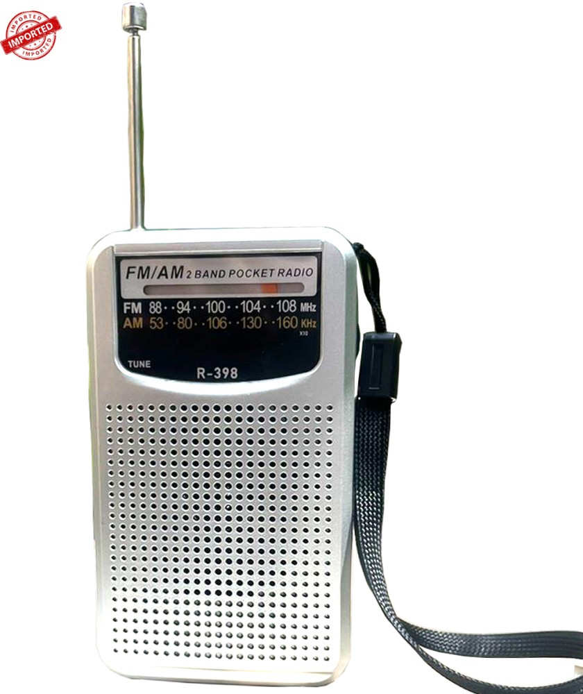 Fangtooth R-398 AM-FM Pocket Radio Player Multimedia Dual Band Mini FM Radio  - Fangtooth 