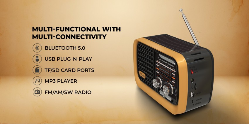 AM FM Radio Vintage Radio Retro Radio Portable Radio Shortwave Radio  Vintage Radio with Bluetooth Speaker USB TF AUX MP3 Player, AC Powered Or  Battery