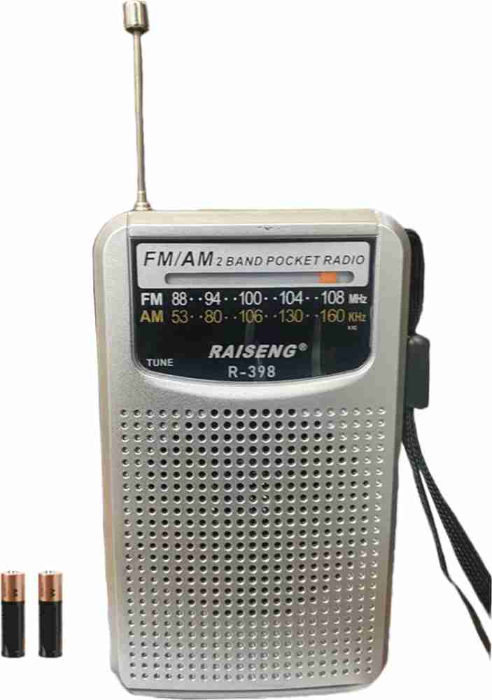 Fangtooth R-398 AM/FM 2 Band Pocket Radio Player with 3.5mm