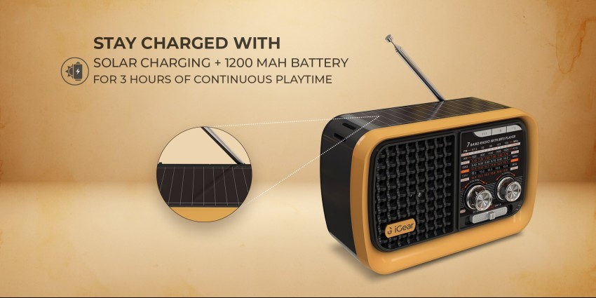 Radio portable vintage fm am(mw) sw bluetooth avec batterie