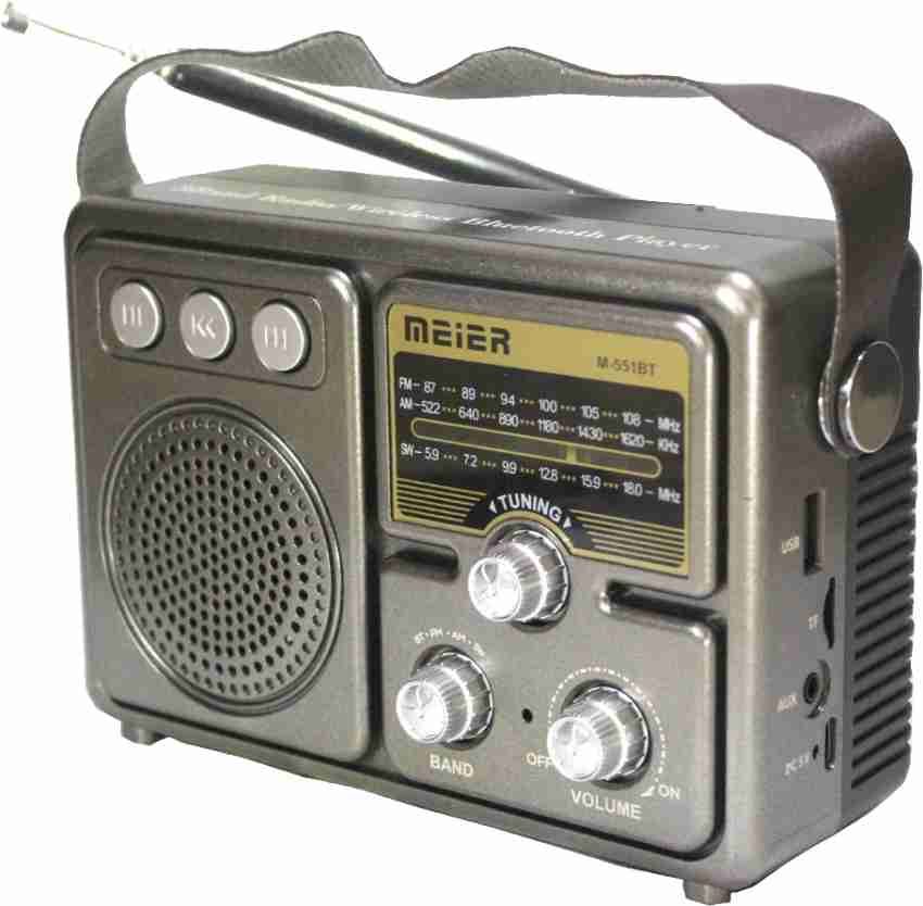 Solar Portable FM/AM SW Radio Digital Bluetooth Speaker MP3 Player  Rechargeable