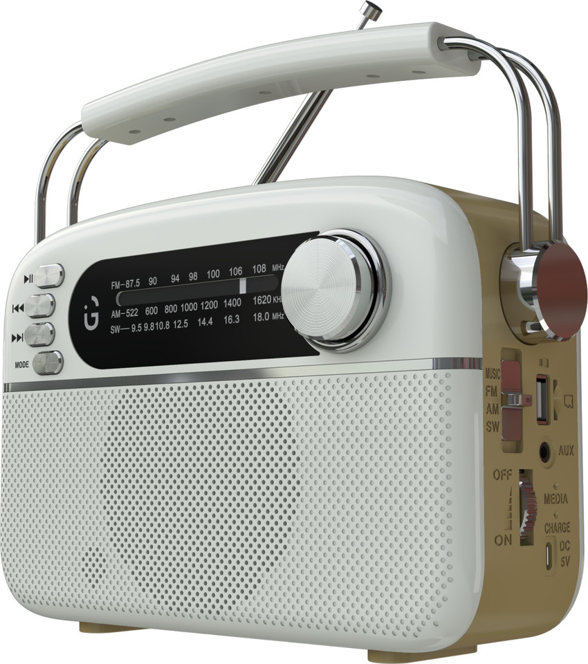 Retro car shop radio with bluetooth