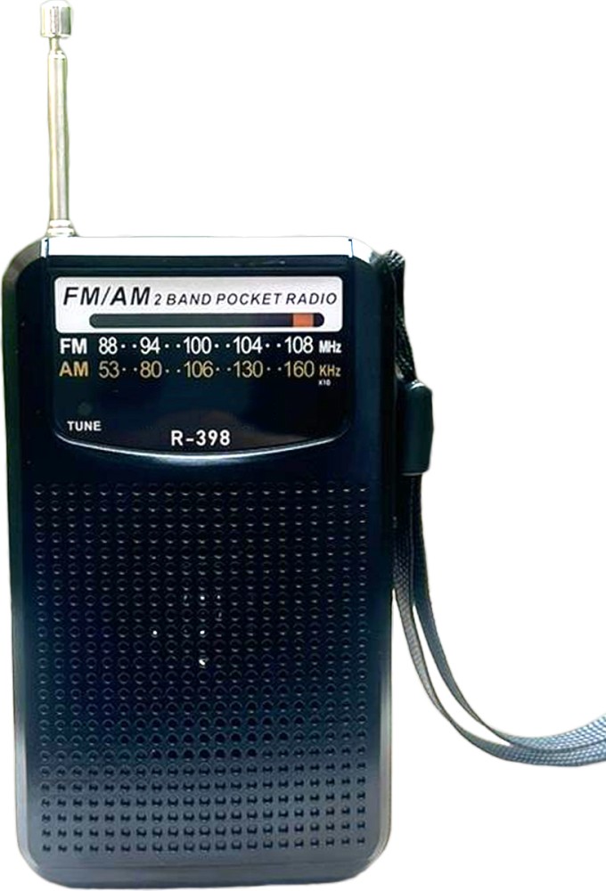Fangtooth R-398 AM-FM Pocket Radio Player Multimedia Dual Band Mini FM Radio  - Fangtooth 
