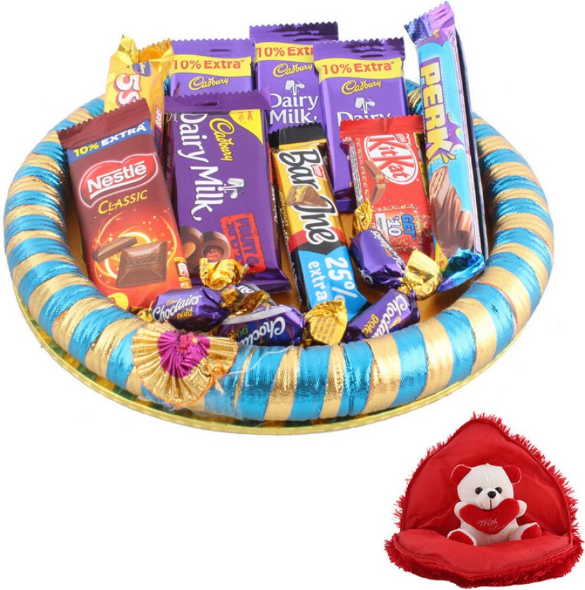 SurpriseForU Dairy Milk And 5Star Chocolates With Designer Tray, Teddy Bear  Plated Gift Box Price in India - Buy SurpriseForU Dairy Milk And 5Star  Chocolates With Designer Tray