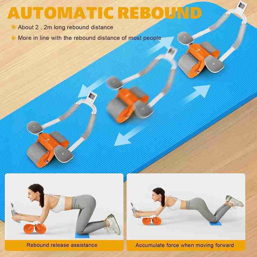 Dual Wheel Abdominal Roller Automatic Rebound Core Strength