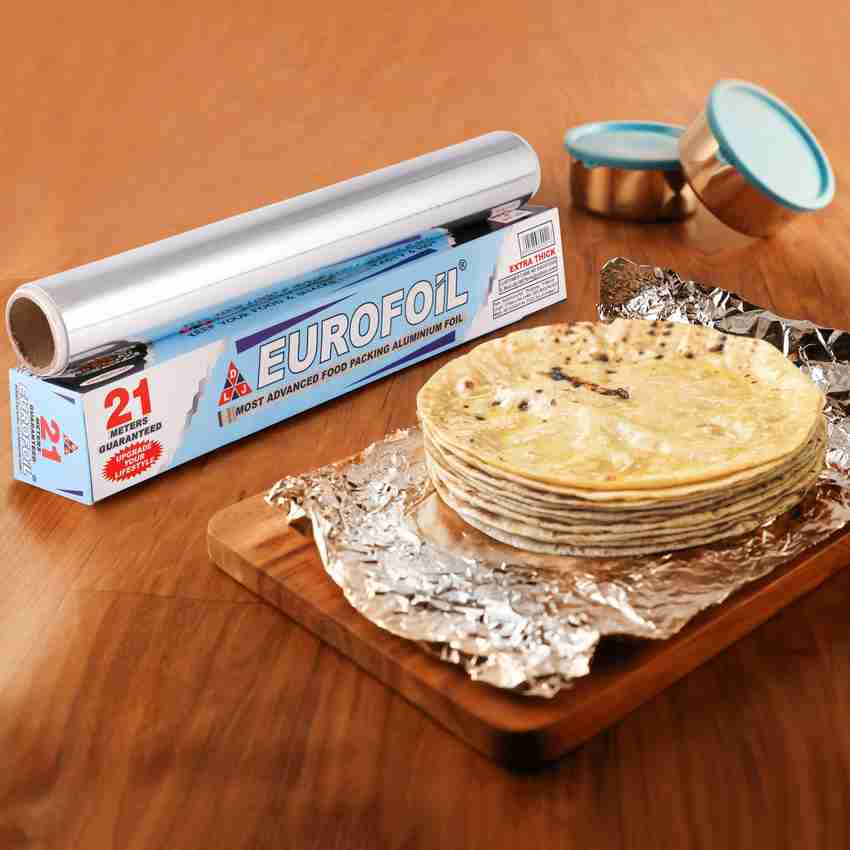EUROFOIL 21 Mtr Aluminium foil paper for kitchen Food Wrapping Paper Aluminium Foil