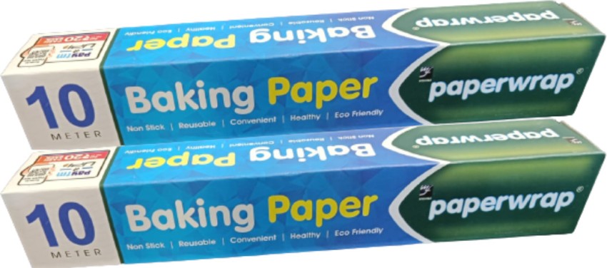 MYRA'S paperwrap Baking Paper 10 meter, Pack of 2, Cake, Sandwich, Pizza,  Burger, Eco-Friendly Parchment Paper Price in India - Buy MYRA'S paperwrap Baking  Paper 10 meter
